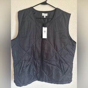 Socialite Women’s Black Quilted Vest Full-zip Light Size XL